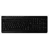 MediaRange bedraad multimedia toetsenbord met 9 speciale toetsen, QWERTY (GR) lay-out, pc-toetsenbord met Plug & Play USB 2.0 poort, spatwaterdicht & in hoogte verstelbaar, zwart