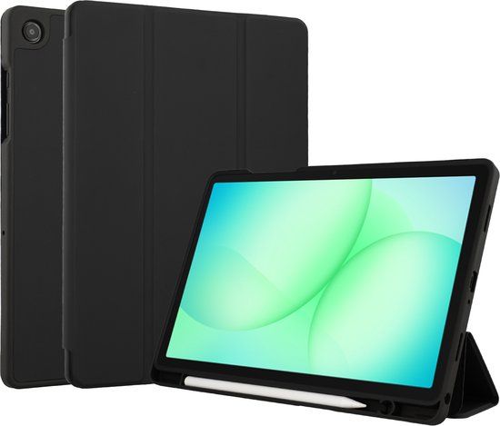 Accezz Tablet Hoes - Geschikt voor Samsung Galaxy Tab A9 Plus / Galaxy Tab A11 Plus - Smart Silicone Bookcase - Zwart