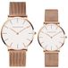Ensemble de deux montres analogiques à quartz pour lui et pour elle avec design étanche