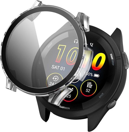 imoshion Screenprotector - Geschikt voor Garmin Forerunner 265 - Full Cover Hard Case - Transparant