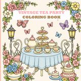 Vintage Tea Party Coloring Book