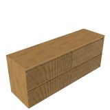 Saniclass Badkamermeubelset - 160x45x62cm - mat eiken natural