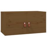 vidaXL Wandkast 60x30x30 cm massief grenenhout honingbruin