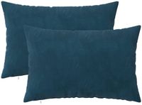 vidaXL - Kussensloop - 2 stuks - HEERLEN - Blauw - 40 x 60 cm - Katoensatijn