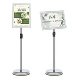 Mutualsign A4 Poster Stand Display Houder Snap Frame Reclamehouder voor Bruiloft/Show/Display/Reclame/Verkoop (Zilver)