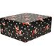 Bellatio Decorations Kerst Cadeaupapier - zwart - 250x70 cm - rendier
