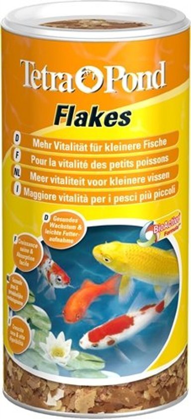 Tetra Pond Flakes Kleine En Jonge Tuinvijvervissen - Visvoer - 1 L