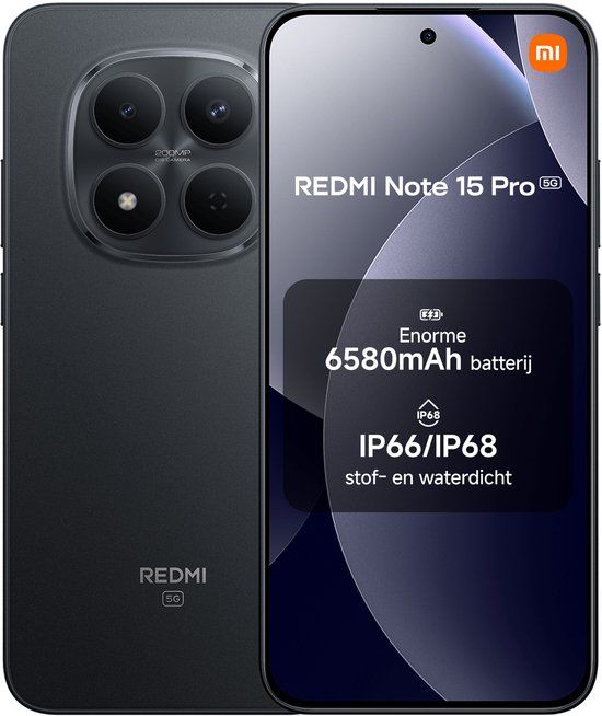 Xiaomi REDMI Note 15 Pro 5G - 8 GB RAM - 512 GB - Zwart