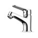 Ibergrif M11059 Wastafelkraan, Wastafelmengkraan, Eengreepsmengkraan voor Badkamer, Badkamerkraan, Chroom, Zilver
