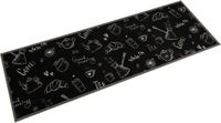 vidaXL Tapis de cuisine lavable imprimé matin 60x180 cm velours noir