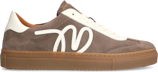 Manfield - Dames - Bruine suède lage sneakers - Maat 42