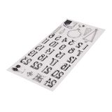Rayher 50222000 Clear Stamps-adventskalender Nordic, 97x205mm, 34 motieven, SB-Btl. 1 vel, wit, normaal