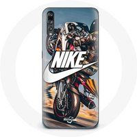 Nike Hoesje voor Huawei P20 Logo Wit Motorwiel Maniacase
