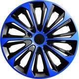 NRM - Wieldoppen 14" Strong Duo - Set van 4 stuks - Blauw / Zwart