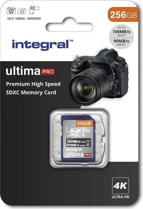 Integral 256GB SDXC UHS-I V30 Memory Card
