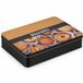 Benza Koektrommel - Boîte à biscuits avec couvercle - Boîte à biscuits rectangulaire en métal - 26 x 19 x 5 cm - Noir mat