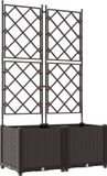 vidaXL Plantenbak 2 st bruin 80 x 40 x 143 cm pp
