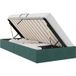 Prolenta Maison Exclusive Lit Ottoman de luxe, couleur vert foncé, dimensions 90 x 200 cm, revêtement en velours