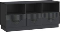 vidaXL TV-kast met lade Zwart 102 x 34,5 x 47 cm Bewerkt hout