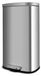 Poubelle - Poubelle à pédale avec fermeture douce - 30 litres - Inox - Rectangulaire - Argent