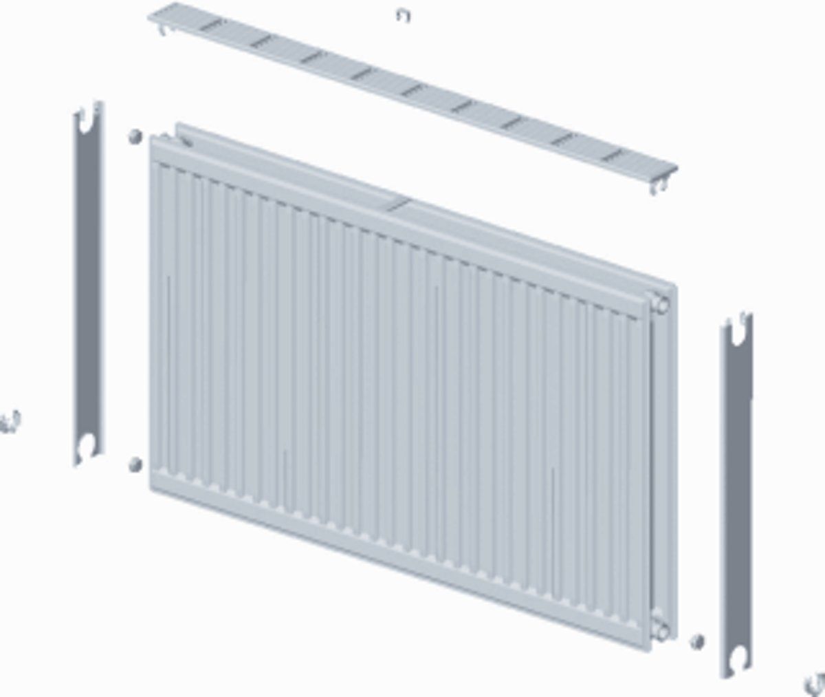 Stelrad Compact paneelradiator type 21 600 x 1000 mm 1345 w wit ral 9016