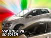 Heko Pare-pluie foncés pour VW Volkswagen Golf 7 (type VII) - 5 portes Hayon modèle 2012 - 2020 set pour vitres avant & arrière