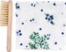 Lullalove Brosse naturelle pour bébé pour la fièvre du lait + gant de toilette, imprimé baies