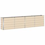 vidaXL Jardinière Ivoire 320 x 40 x 75 cm Acier