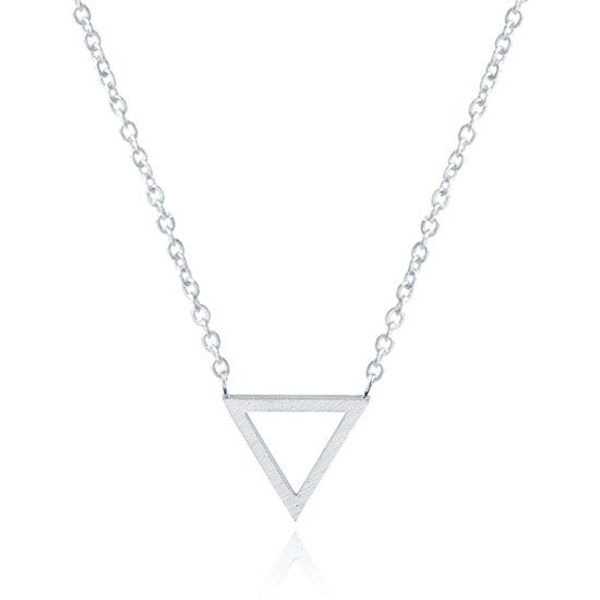 LGT JWLS Hippe dames ketting Triangle Zilverkleurig