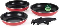 Russell Hobbs Riviera 3-delige koekenpannenset - Rood