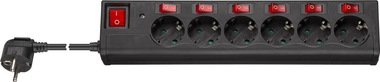 Goobay 72567 Stekkerdoos - 1.5 m - Zwart