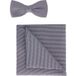 OLYMP Vlinderdas en zakdoek set taupe, Ruit
