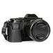 MegaGear Echt lederen halve cameratas voor Fujifilm X-S20 - Stijlvolle en beschermende digitale fotografietas (zwart)