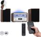 Auna radio DAB lecteur CD, FM/DAB+, Bluetooth, AUX, 25W haut-parleurs amovibles, écran LCD, télécommande, MP3, USB, streaming musical, alimentation secteur