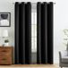 Ibenzoa® Rideaux thermiques occultants, set de 2, 140x245 cm, noir
