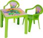 3toysm Table et deux chaises en bleu aigue-marine