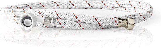 Nedis Nylon Toevoerslang - 1/2'' - 3/4'' - 10 Bar - 2.00 m - Rood / Wit