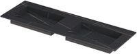 Wastafel INK Post Dubbele Wastafel Keramiek Zwart Mat 140x45x1 cm