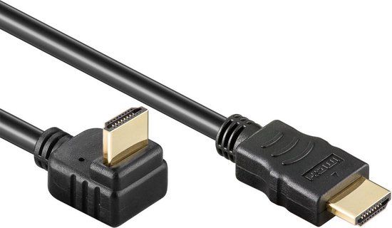 Goobay HDMI Kabel - 0.5m - 4K 60Hz - Haaks - Zwart