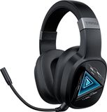 TAIDU THS320Pro - Casque de jeu sans fil 2,4 GHz - Casque Bluetooth - avec microphone - Convient pour PS4/PS5, Nintendo Switch - Multiplateforme - Noir