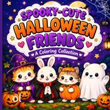 Spooky-Cute Halloween Friends: Cute Halloween Coloring Pages with Animals, Friendly Ghosts, Pumpkins & Costumes for Kids Ages 4–8