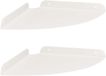 vidaXL Hoek Plank 2 st Wit 24 x 24 x 2 cm