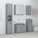 Maison Exclusive - Ensemble de meubles de salle de bain, 5 pièces, gris, placage chêne Sonoma