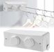 Allecto Ligne à vêtements extensible - Corde double réglable - Acier inoxydable - 5,1 m de long - Montage mural