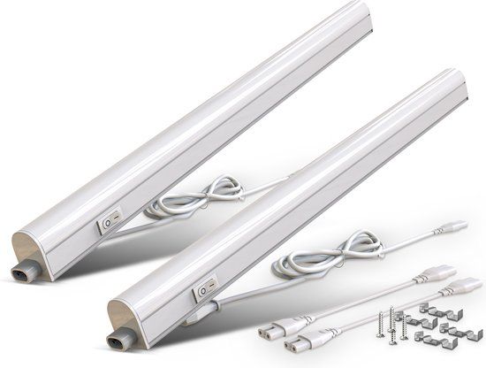 B.K.Licht - Set van 2 LED Keukenverlichting - 8W - 4000K - 700lm - 57.3cm - Wit