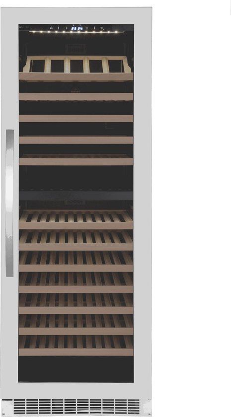 Wine Klima D167T Wijnkoelkast - 165 Flessen - 2 Zones - RVS/GLAS Deur