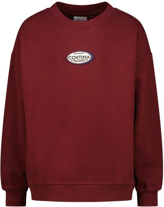 Vingino Novan Jongens Sweater Katoen Ronde Hals Lange Mouw Chocolate Truffle Maat 152