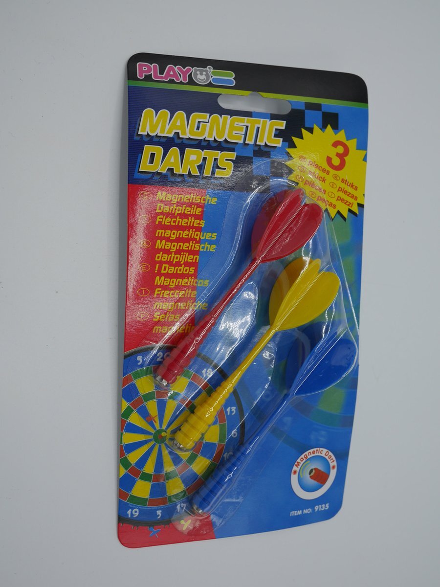 Playgo Magnetische dartpijlen van 6 stuks.