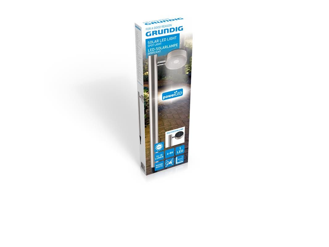 Grundig Solar Spot 8,6x65x16cm - Zilver - 8711252896397