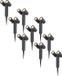 HOFTRONIC Set van 9 Pinero Dubbel LED Prikspots - GU10 - 8 Watt - 4000K Neutraal Wit - Zwart